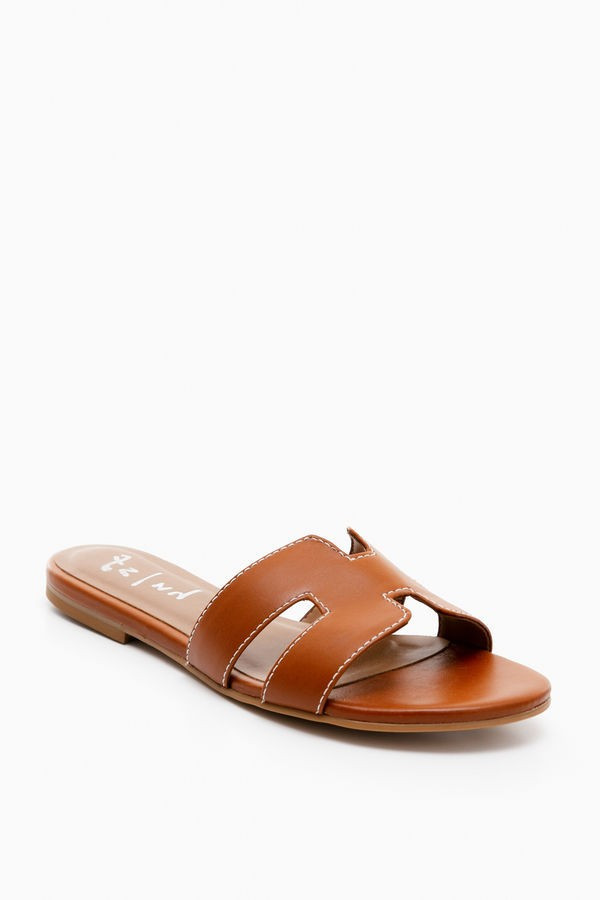 Exclusive White Leather Alibi Sandals | Tuckernuck (US)