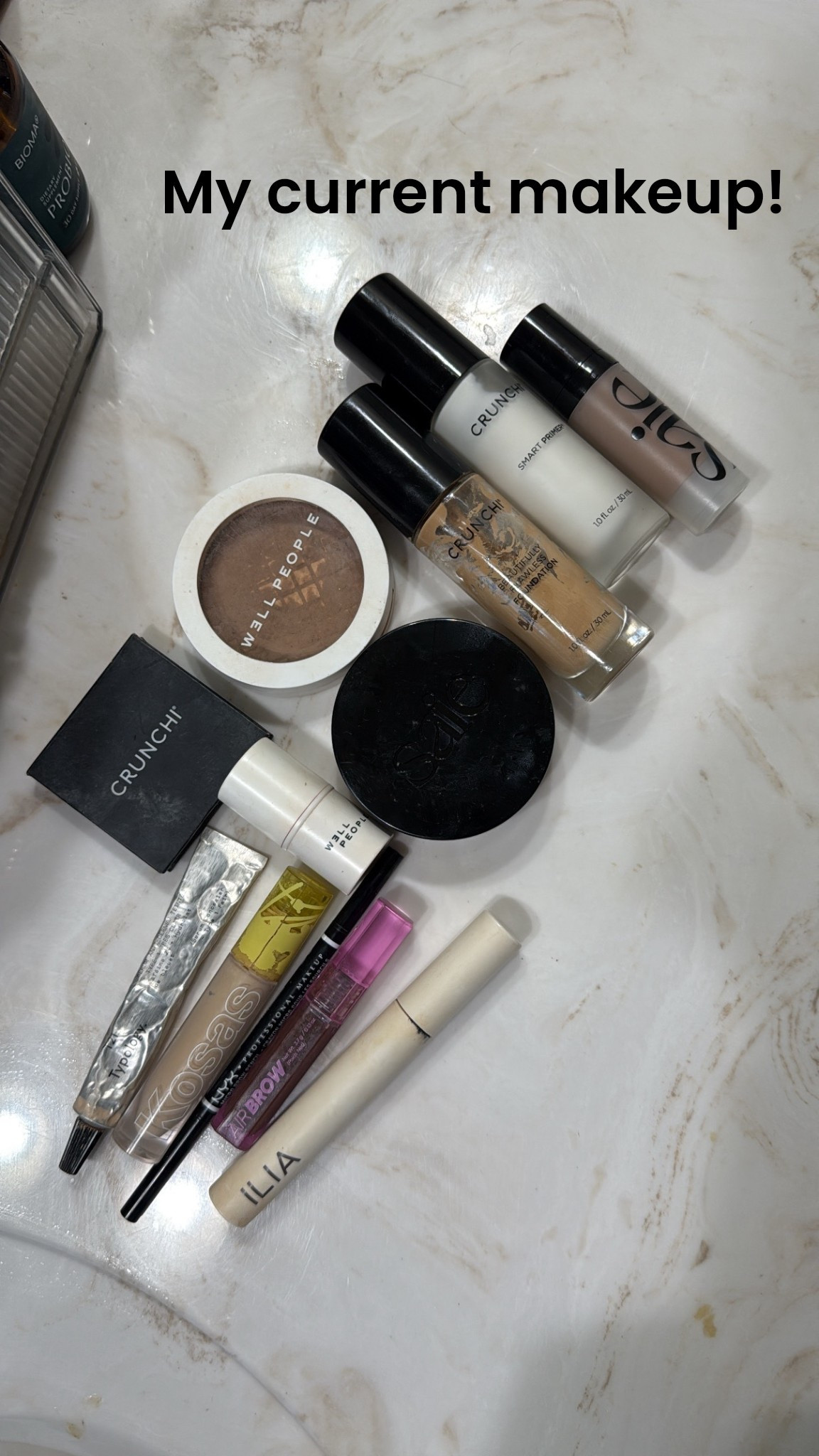 My current makeup! I don’t use ALL of this everyday. Watch my reel to see the things I use in my quick 3 min everyday makeup routine 🖤

#LTKgrwm #LTKmorningroutine #LTKmomlife