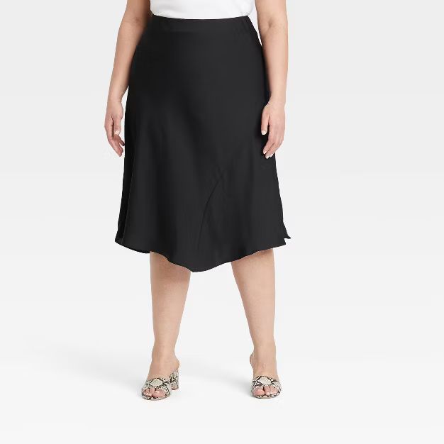 Women's High-Rise Midi Slip Skirt - A New Day™ | Target