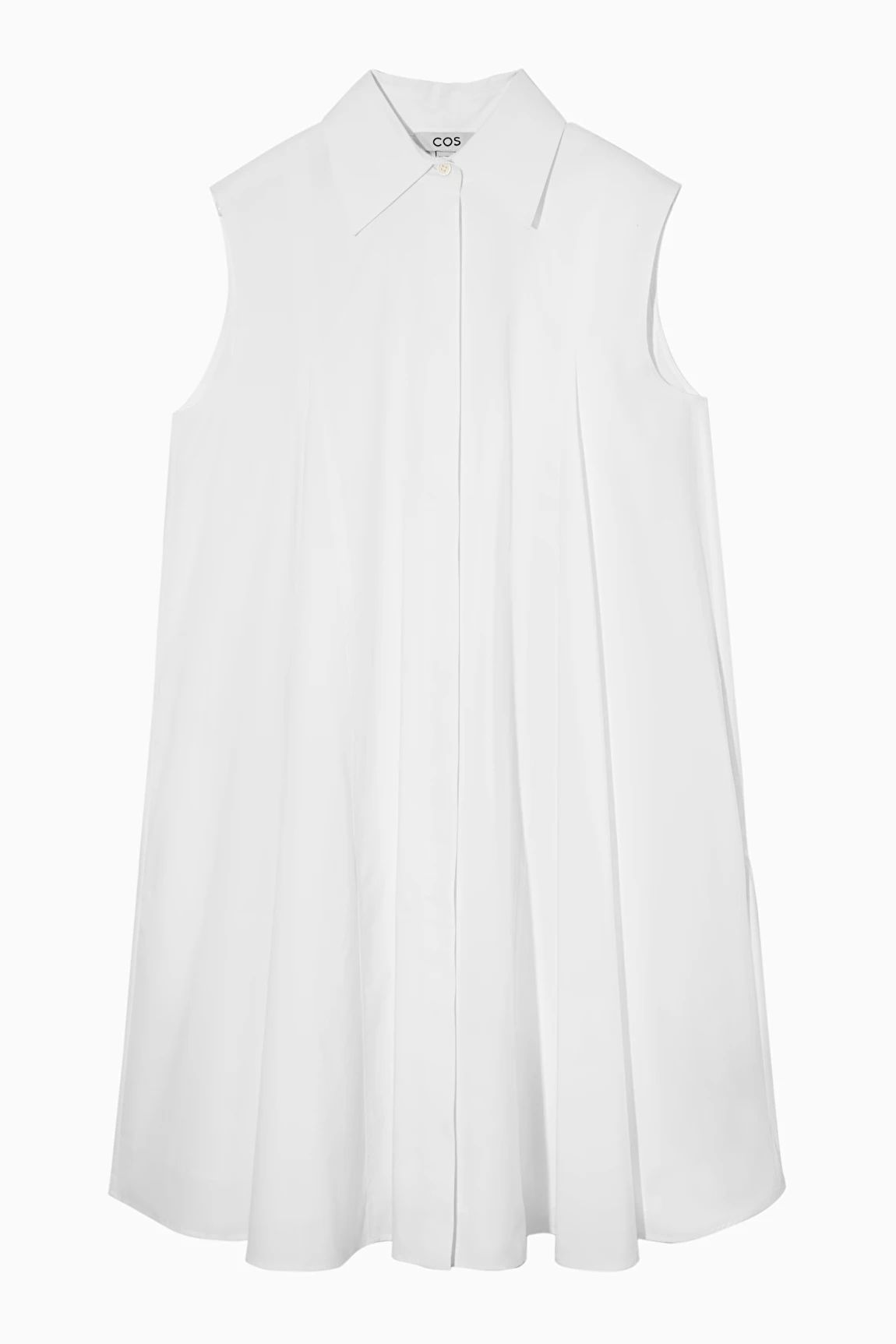 SLEEVELESS VOLUMINOUS A-LINE DRESS - WHITE - Dresses - COS | COS (EU)