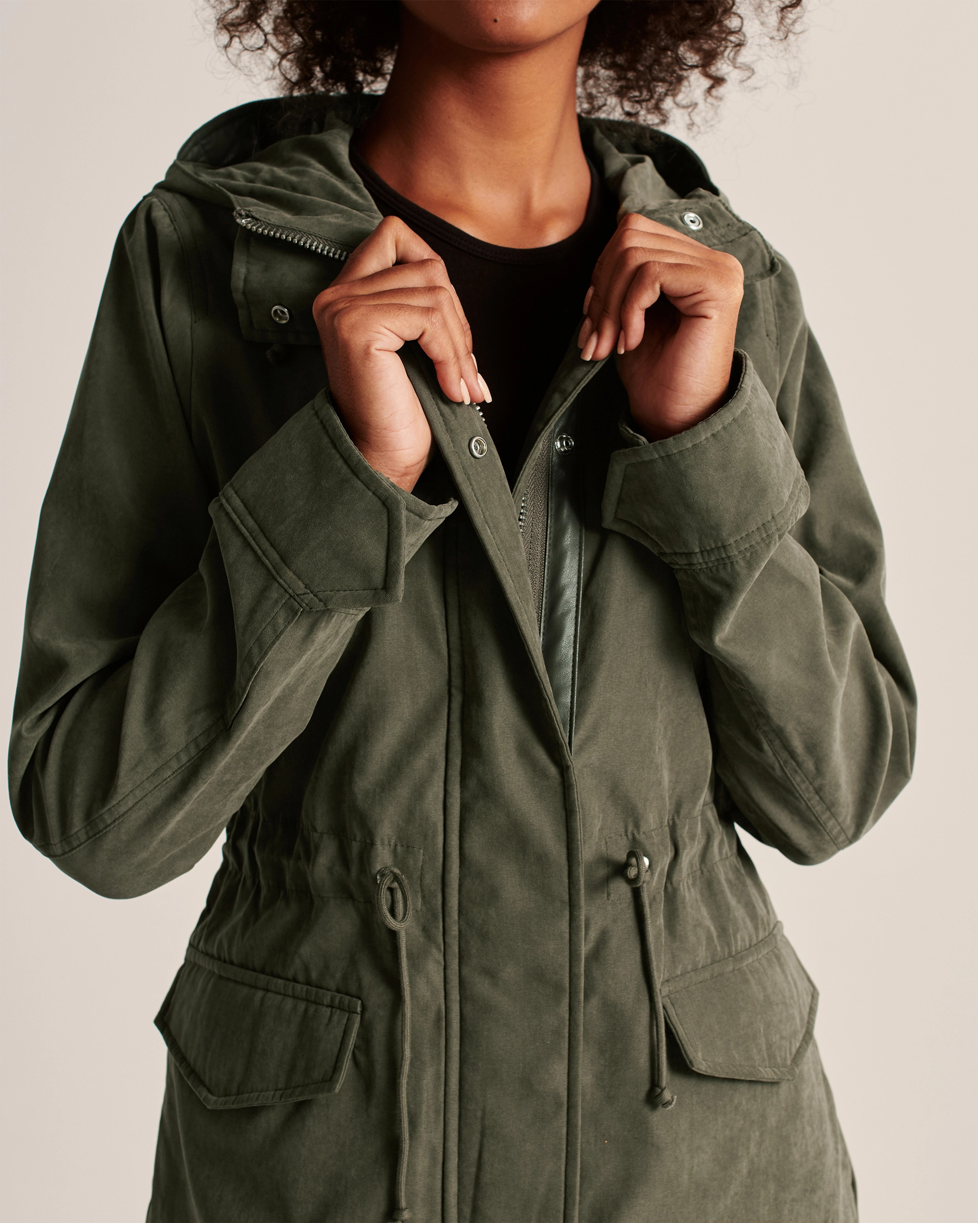 Nylon-Blend Parka | Abercrombie & Fitch (US)