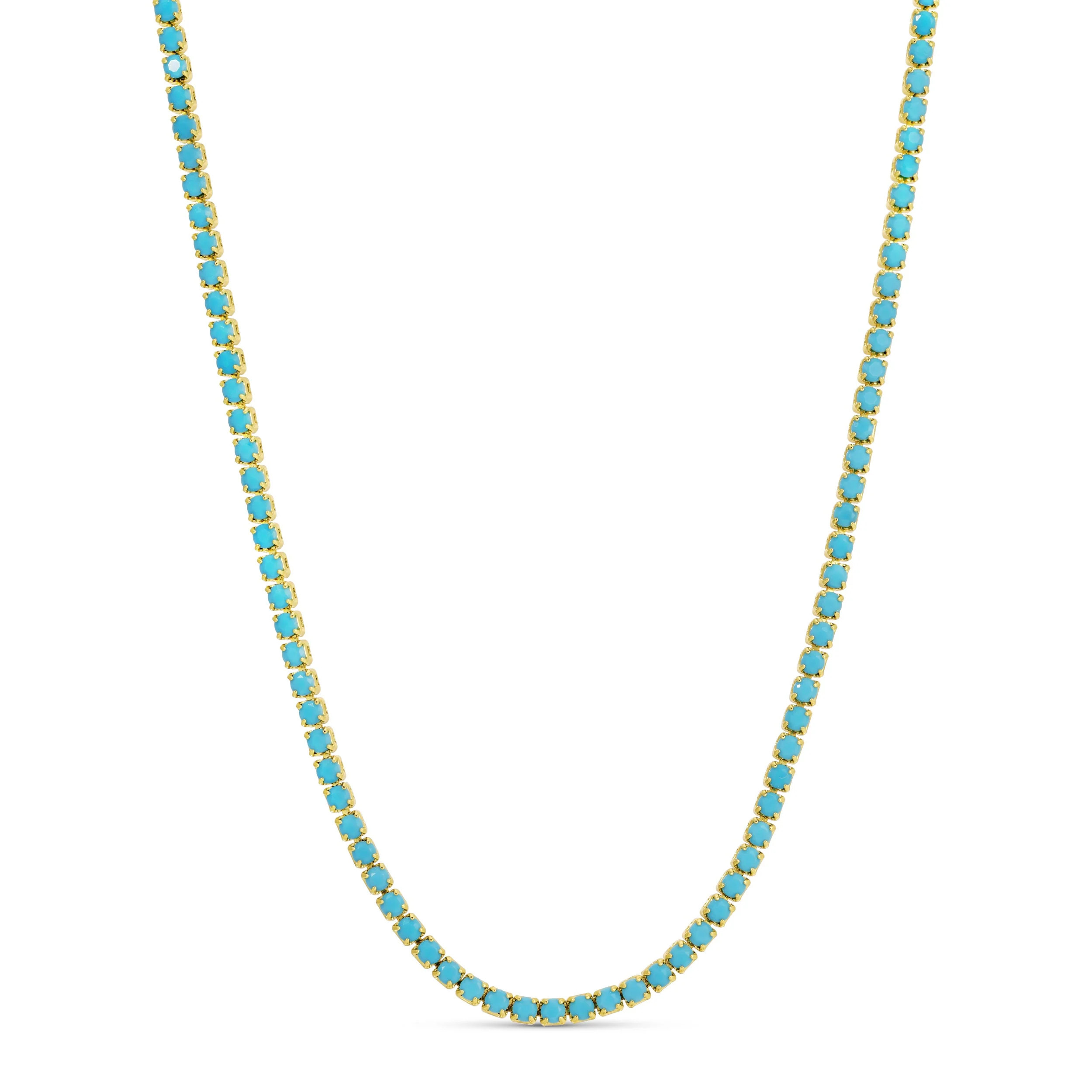 Turquoise Tennis Necklace | Meghan Bo Designs