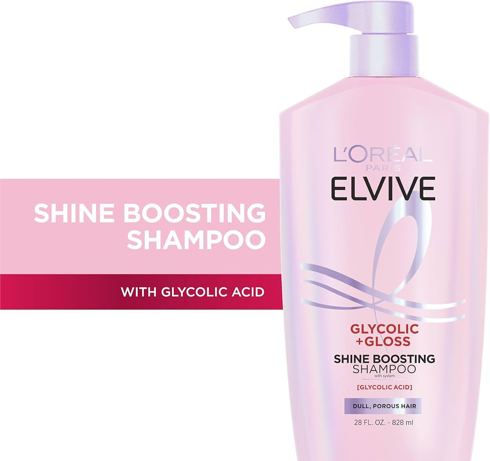 L'Oreal Paris Elvive Glycolic + Gloss Shine Boosting Shampoo, Cleanses and Smooths Dull, Porous H... | Amazon (US)