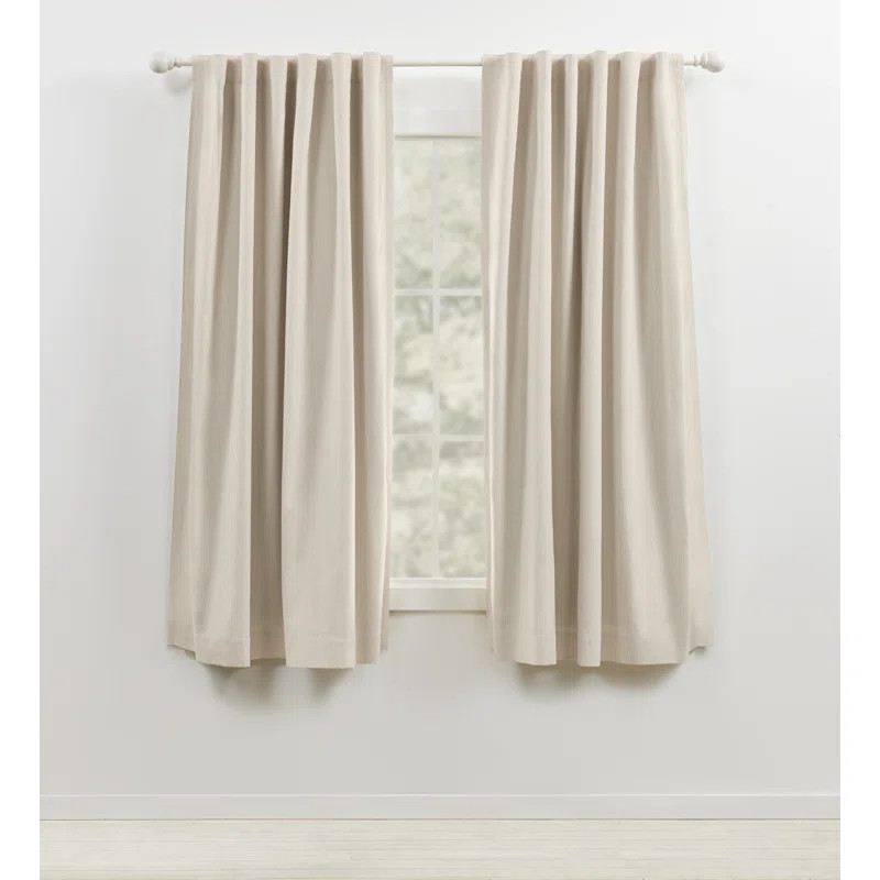 Lauren Ralph Lauren Sallie Blackout Heavy Cotton/Linen Blend with Lining Back Tab/Rod Pocket Curt... | Wayfair North America