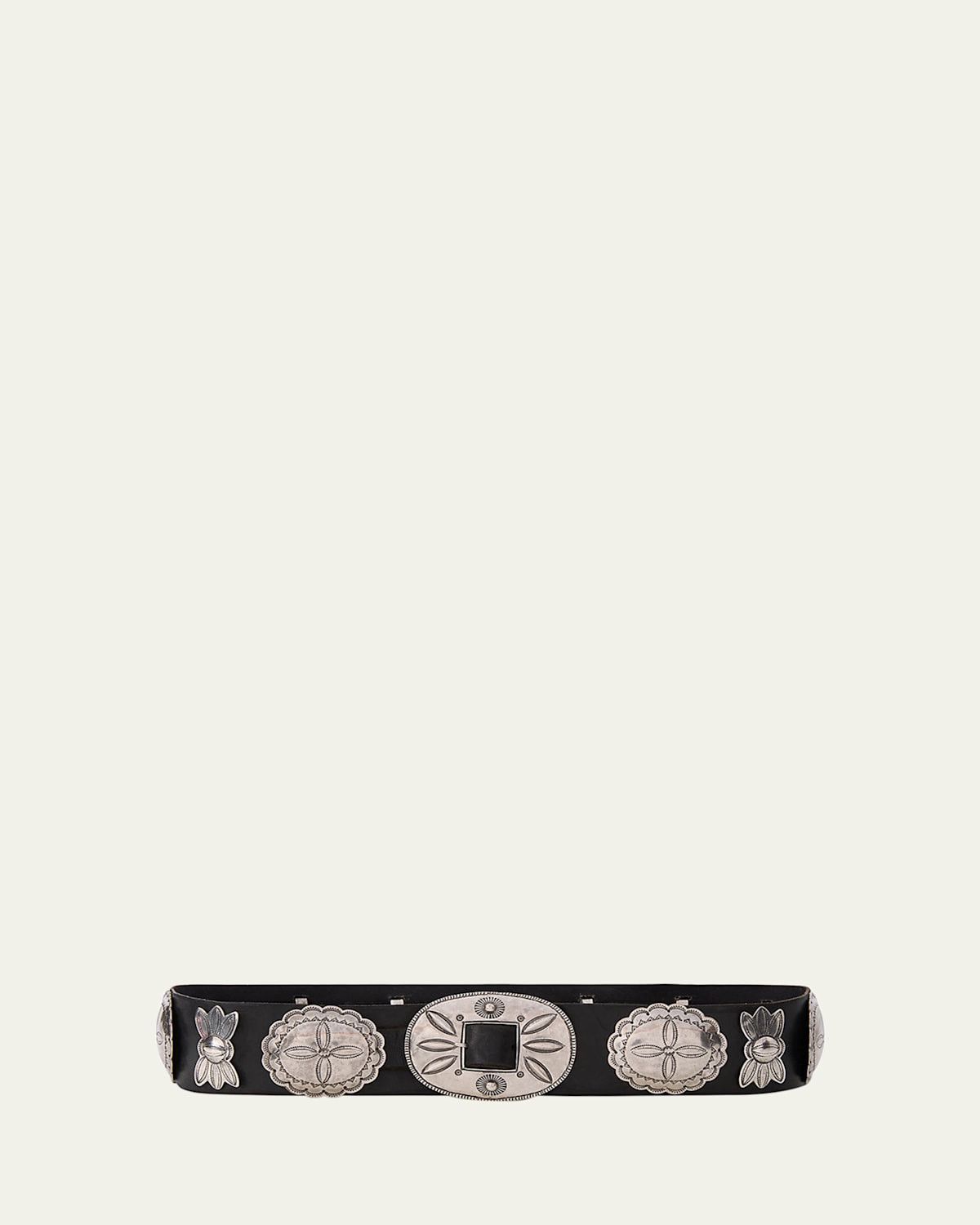 Vacchetta Concho Leather Belt | Bergdorf Goodman