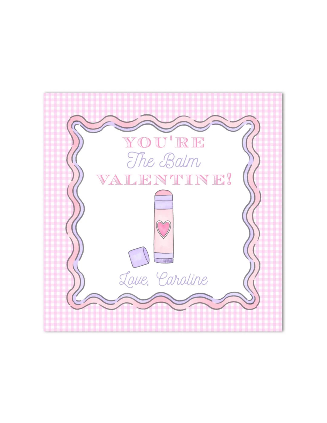Printable Valentines Chapstick Gift Tag - "you're the Balm, Valentine!" - Preppy - Instant Downlo... | Etsy (US)