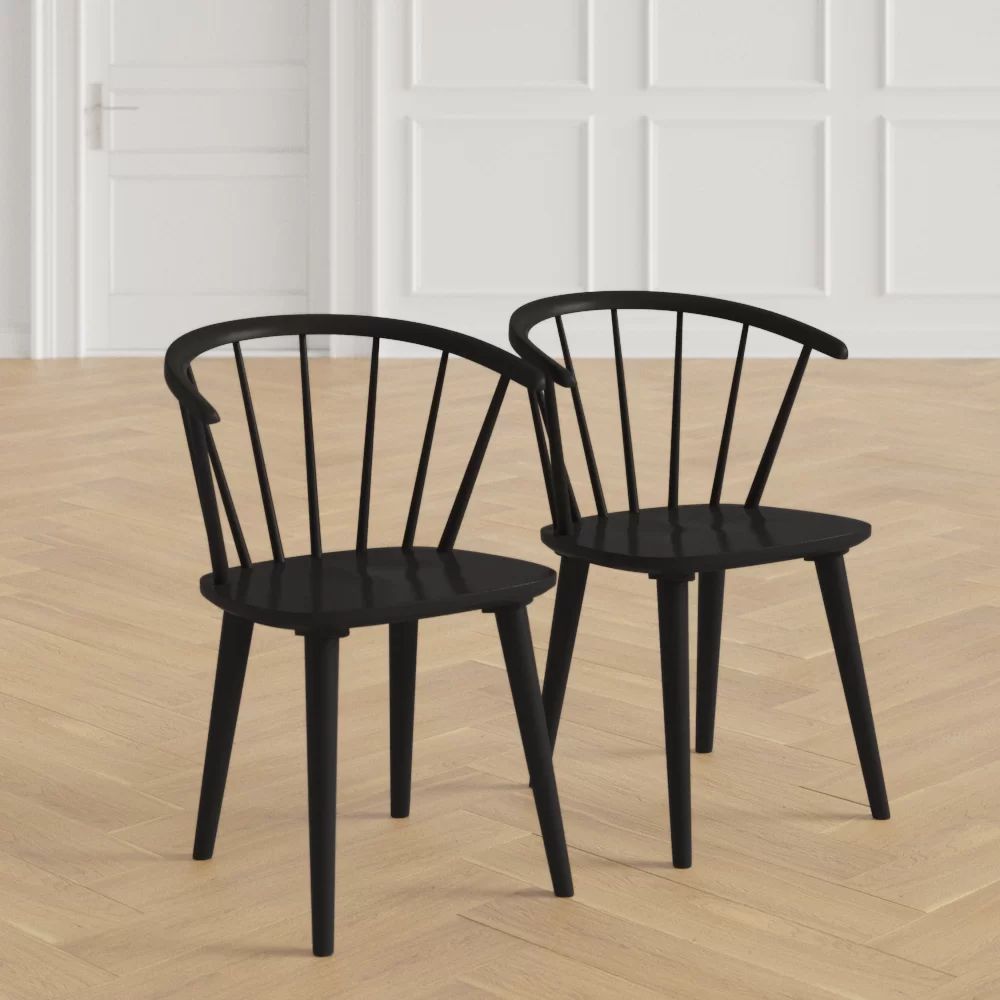 Cossey Solid Wood Windsor Back Arm Chair (Set of 2) | Wayfair North America