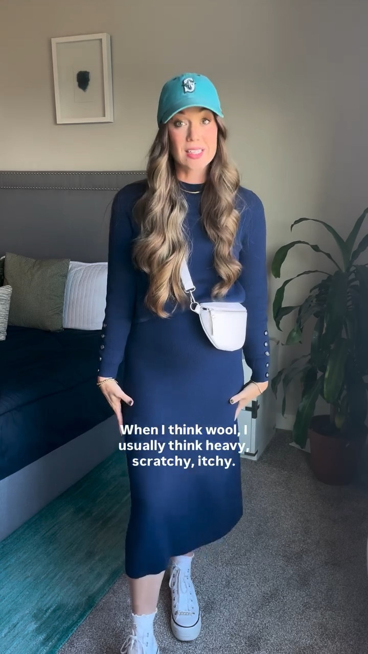 DAY 10: Wool is the new sweat pants for me. I can’t believe this took me so long to discover! 

This specific set is perfect to dress up or down. I love the button detail on the sweater and the slight A line fit of the skirt! Just perfection 🤌

Comment “SHOP” for the links!