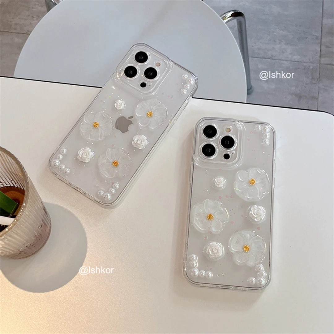 Pearl Flower iPhone 14 13 12 11 Pro Max Case iPhone 13 12 Mini - Etsy | Etsy (US)
