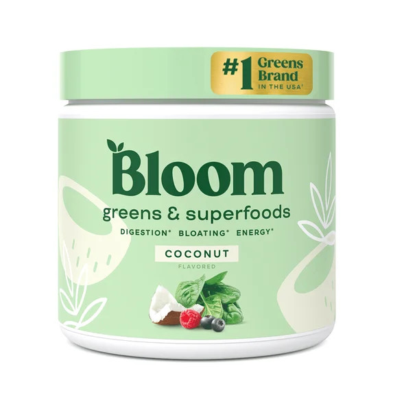 Bloom Nutrition Greens & Superfoods Powder, for Digestive Health, Coconut, 30 Servings | Walmart (US)