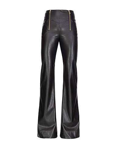 PINKO Leather-effect flared trousers | Hosen Schwarz Damen | YOOX | YOOX (DE)