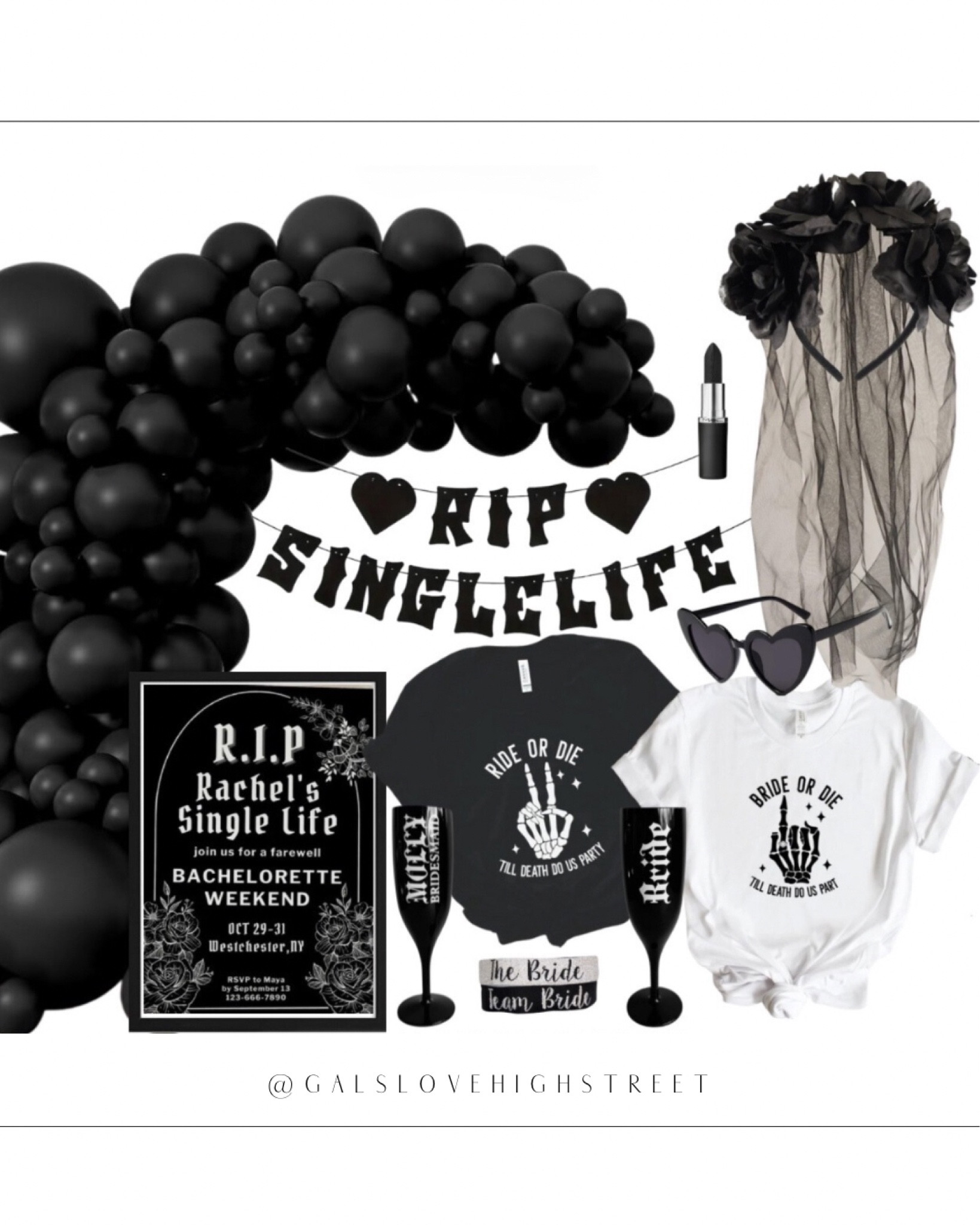 Hen do theme rip single life party ideas wedding bride to be 

#LTKeurope #LTKuk #LTKwedding