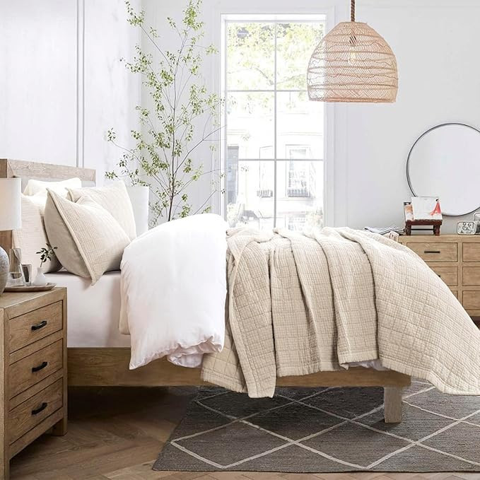 Cotton Quilt Set Queen Size, Ultra Soft Stonewashed Oversized Bedspread Coverlet Set, Lightweight... | Amazon (US)