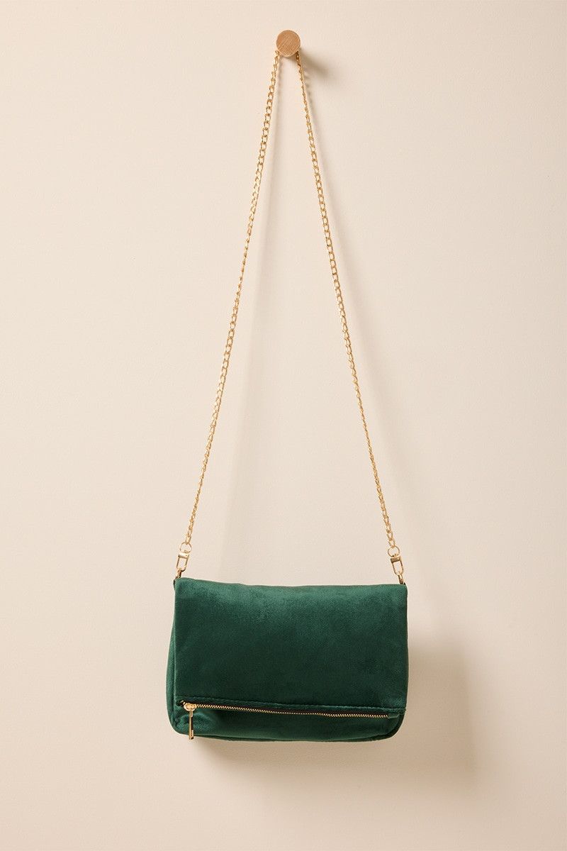 Marcie Velvet Foldover Clutch | Francesca's