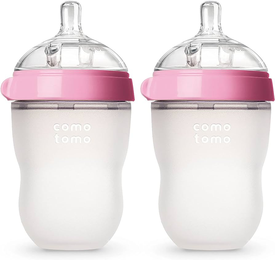 Comotomo Baby Bottle, Pink, 8 Ounce (2 Count) | Amazon (US)