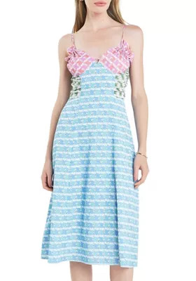 Printed Satin Dress | Belk