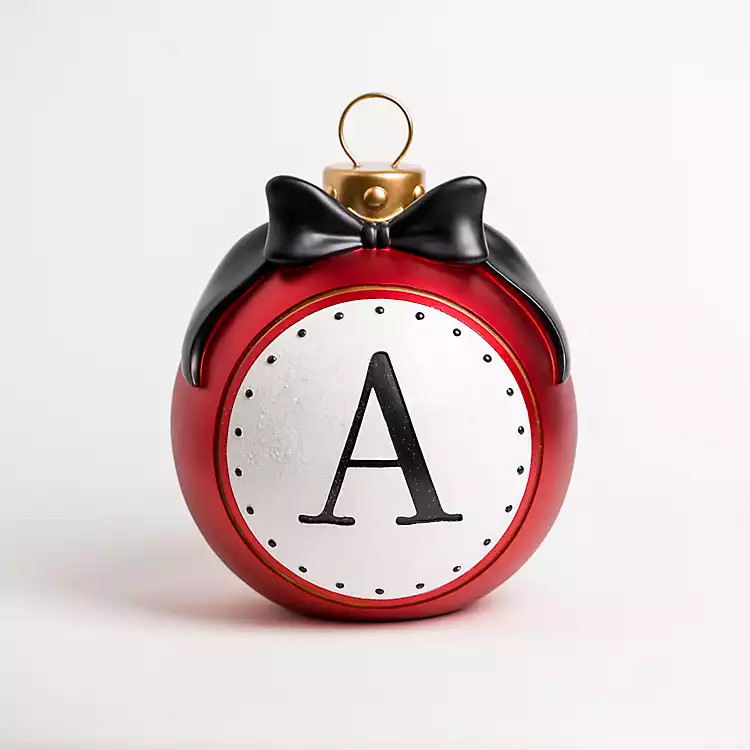 Monogram A Outdoor Christmas Ornament | Kirkland's Home