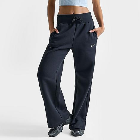 Nike Women's Sportswear Phoenix Fleece High-Waisted Wide-Leg Sweatpants in Black/Sail Size: XS | Finish Line (US)