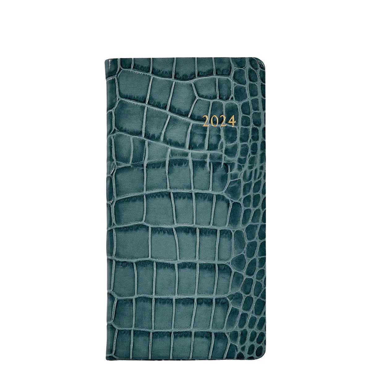 2024 6" Pocket Datebook in Embossed Crocodile Leather | Over The Moon