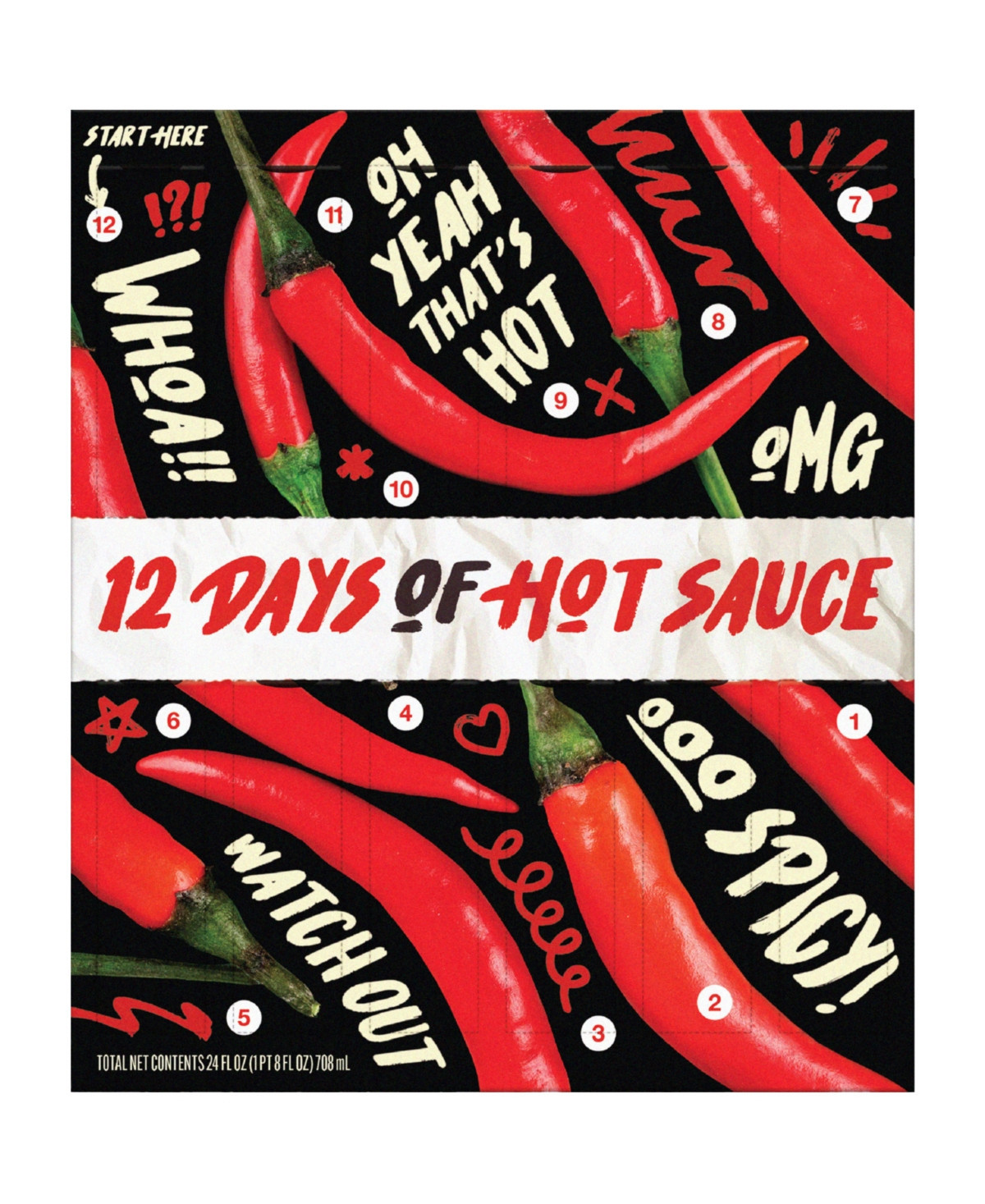 Msrf Holiday 12 Days of Hot Sauce Gift Box Advent Calendar, 12 Piece | Macy's