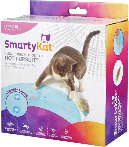 SmartyKat Hot Pursuit Electronic Concealed Motion Cat Toy, Blue | Chewy.com