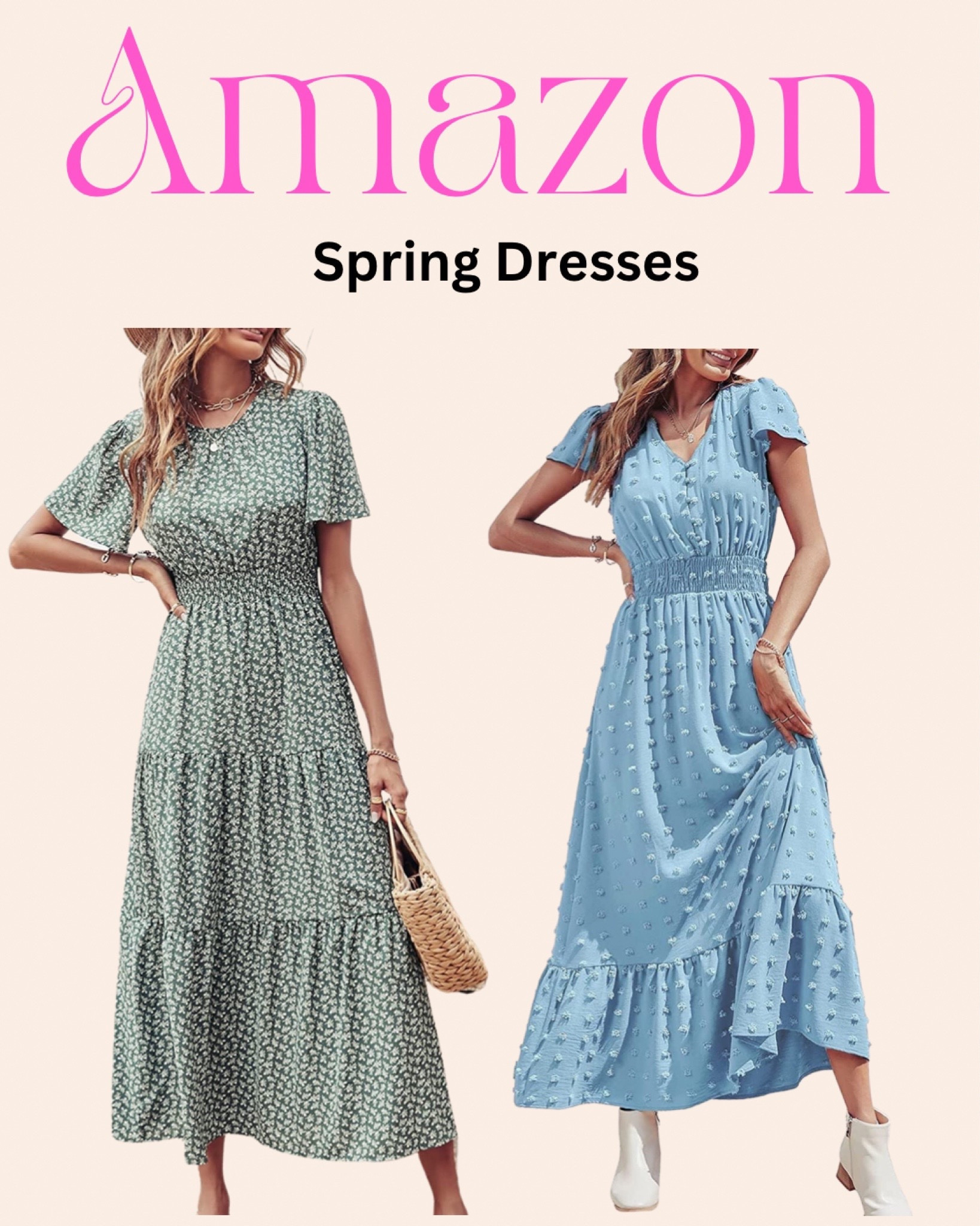 Spring dresses from Amazon! 

Amazon, amazon prime, amazon dress, amazon wedding guest dress, amazon cocktail dress, boho, classy, cottage core, amazon summer fashion, amazon summer dress, preppy, sorority, amazon best sellers, amazon cocktail dress,black dress, wedding guest, black tie, spring outfit, outfit ideas, eras tour, wedding guest, wedding guest dress, dresses, hot pink, pastel, puff sleeves, short dress, mini dress, midi dress, girly, teen girl, tween, bridal shower dress, baby shower dress. Ruffled dress. Travel, cruise, resort, beach. Blue dress. Gingham. 
#dresses #dress #amazon #spring

#LTKSeasonal #LTKwedding #LTKworkwear