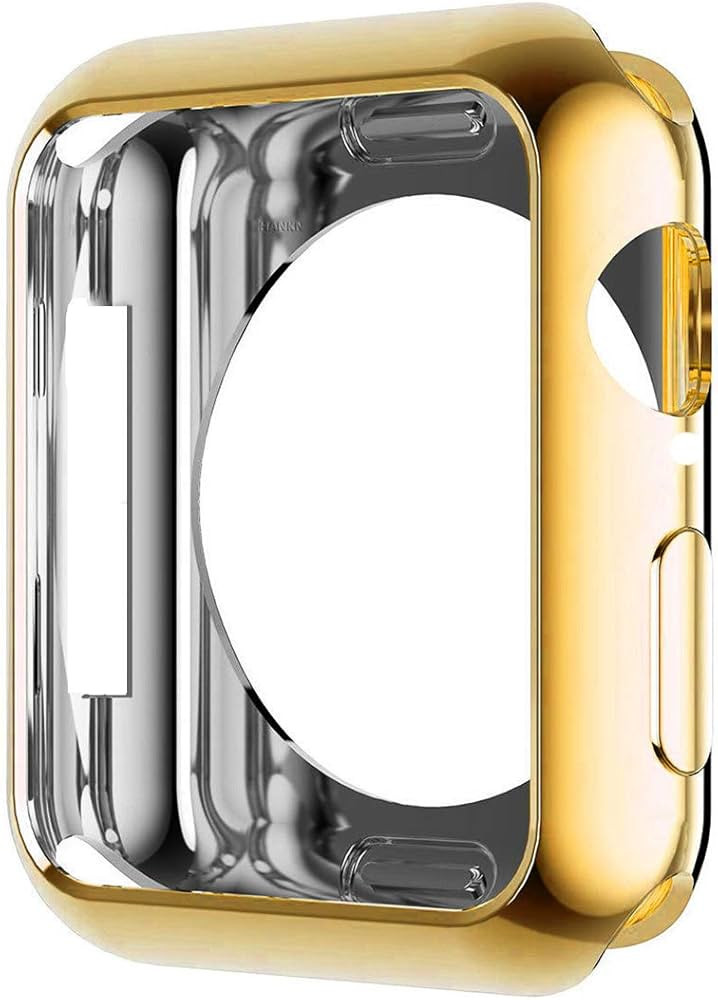 HANKN Case for Apple Watch Series 9 8 7 41mm /Series 6 5 4 SE 40mm, Plated Shiny Soft TPU Cover I... | Amazon (US)