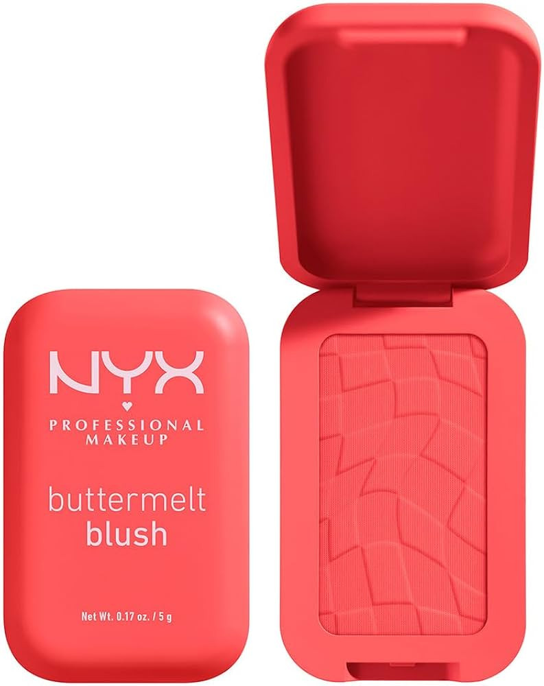 NYX PROFESSIONAL MAKEUP Buttermelt Powder Blush, Fade and Transfer-Resistant Blush, Up to 12HR Ma... | Amazon (US)