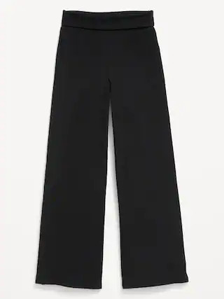 Foldover Jersey Knit Wide-Leg Pants for Girls | Old Navy (US)