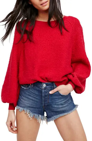 Women's Free People Found My Friend Sweatshirt, Size X-Small - Red | Nordstrom