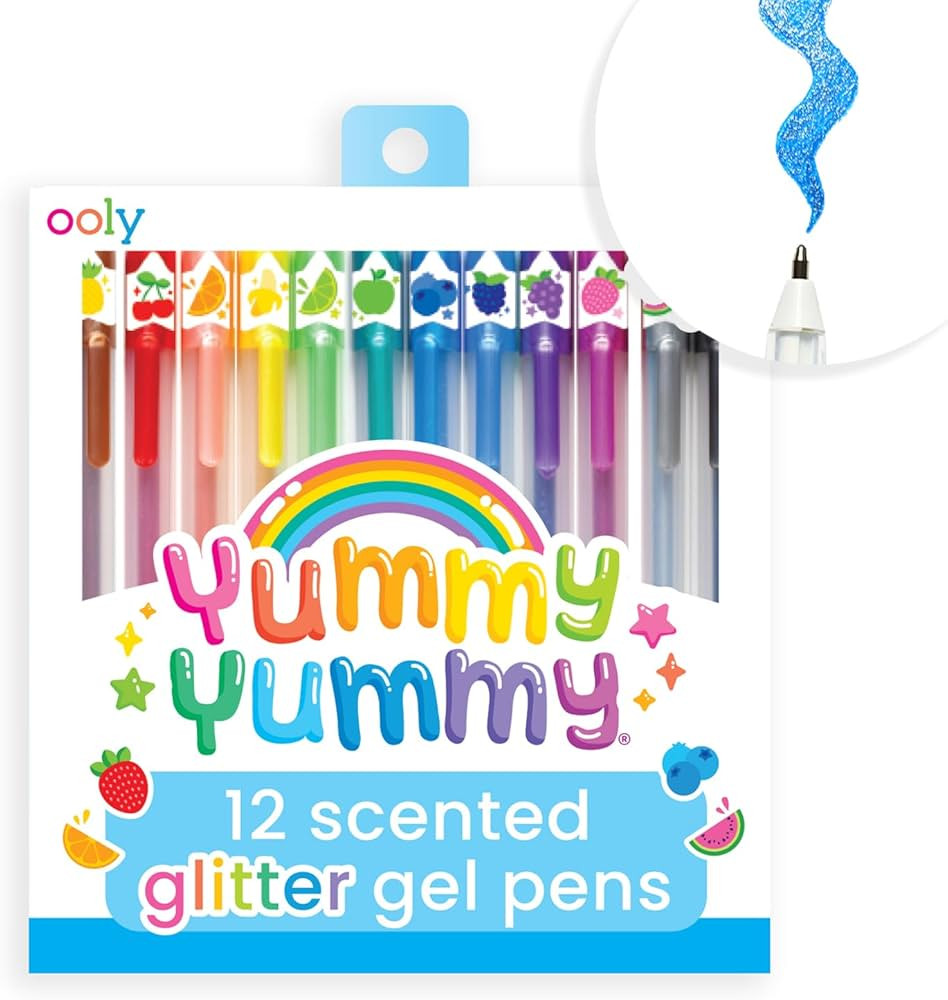 Ooly Scented Yummy Yummy Glitter Gel Pens Set of 12 Pens (New Gen) - 1.00mm NIB Scented Glitter P... | Amazon (US)