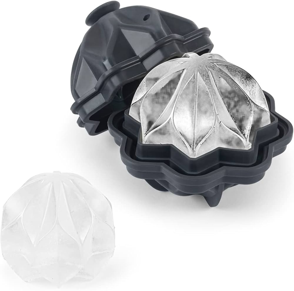 W&P Ripple Single Ice Mold, Perfect Etched Sphere, Slow Melting for Whiskey and Cocktails, Food G... | Amazon (US)