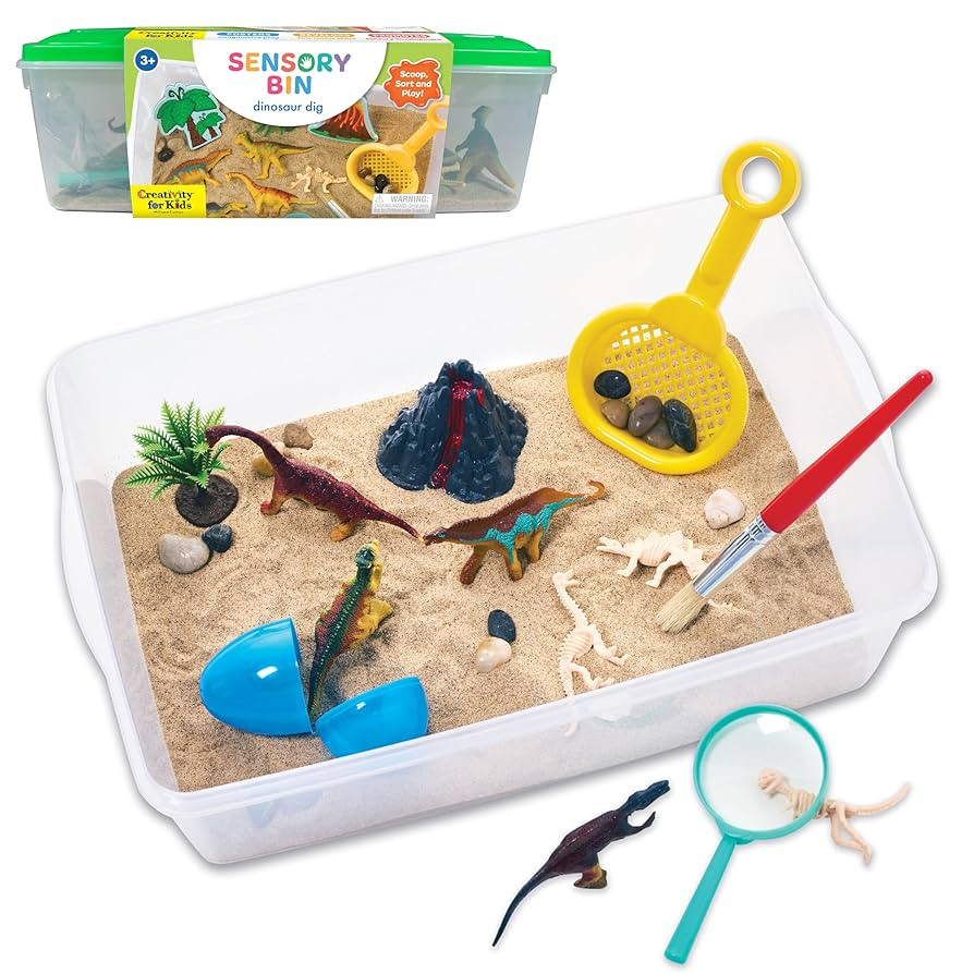 Creativity for Kids Sensory Bin: Dinosaur Dig - Toddler Sensory Toys, Sensory Bin Filler and Todd... | Amazon (US)