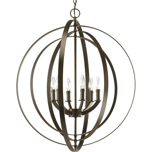 Progress Lighting Equinox 6-Light Antique Bronze Transitional Chandelier Lowes.com | Lowe's