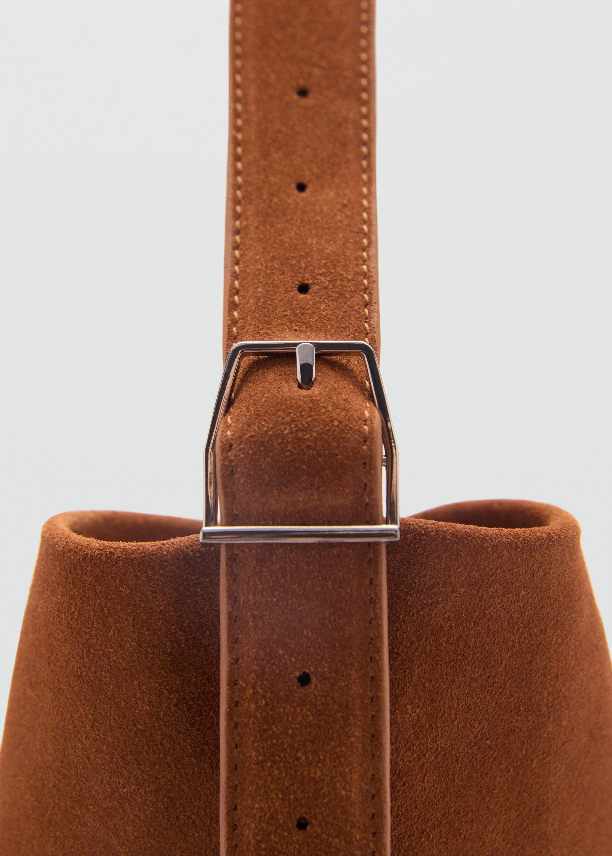 Leather shopper bag - Women | MANGO USA | MANGO (US)