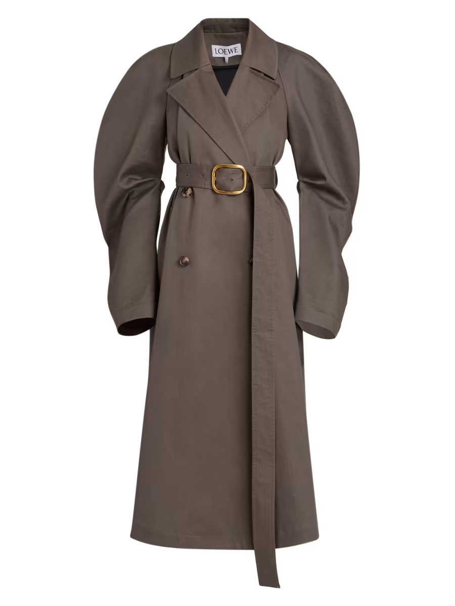 LOEWE Trench Cotton-Blend Coat | Saks Fifth Avenue | Saks Fifth Avenue