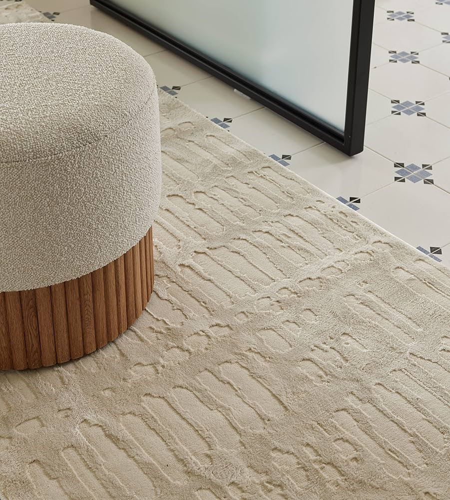 Revival Rugs Shell 5'3"x8' Machine Washable Area Rug for Living Room Bedroom - 100% Recycled Oeko... | Amazon (US)