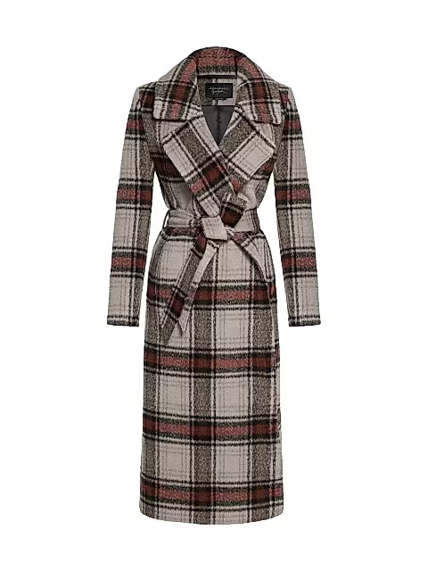 Plaid Wrap Coat | Saks Fifth Avenue (CA)
