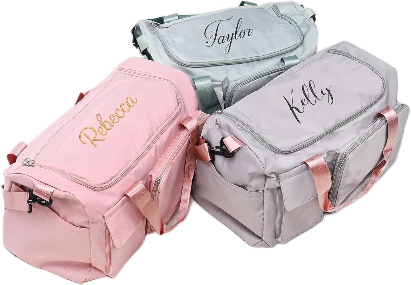 Custom Large Capacity Travel Bag, Personalized Duffle Bag with Embroidery Name, Foldable Dry/Wet ... | Amazon (US)