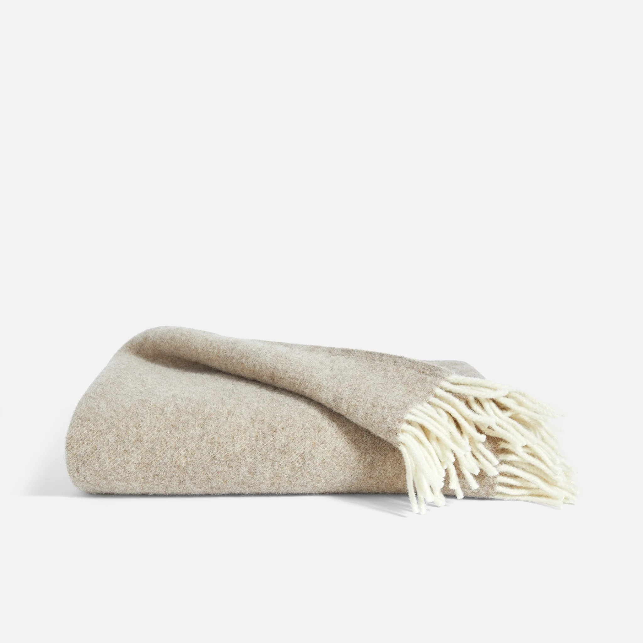 Brooklinen Pure Wool Throw Blanket in Latte | Brooklinen