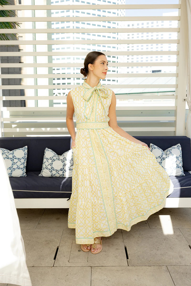 Sleeveless Élysée Maxi | Butter/Aloe Bamboo | SUE SARTOR