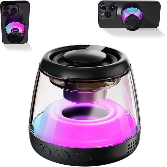 Magnetic Bluetooth Speaker,Wireless Induction Bluetooth Speaker,Mini Portable Cell Phone Stand fo... | Amazon (US)