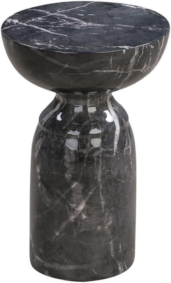 Tov Furniture Rue Faux Marble Concrete Indoor/Outdoor Side Table (Black) | Amazon (US)