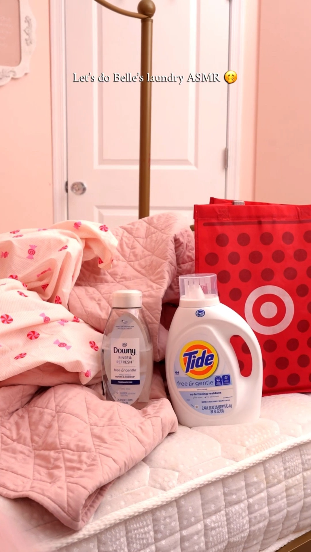 #ad Fresh sheets, clean clothes and calm skin makes a happy mama 😅
Laundry day is self-care for us because of Belle’s eczema and sensitive skin. What I use for her 
laundry is just as important as her skincare, and that’s why I trust Tide Free & Gentle Unscented Detergent that’s still tough on stains but free of dyes & perfumes. I love pairing it with Downy Rinse & Refresh Free & Gentle to remove odor residue without fragrances or irritation.
If you're a mom navigating sensitive skin in your household or you simply prefer clean and gentle laundry care, you can grab both at Target as a set or separately. #targetpartner
#targetstyle #tide #laundry @Tidelaundry @Downy @Target 

#LTKmomlife #LTKmorningroutine #LTKdayinmylife