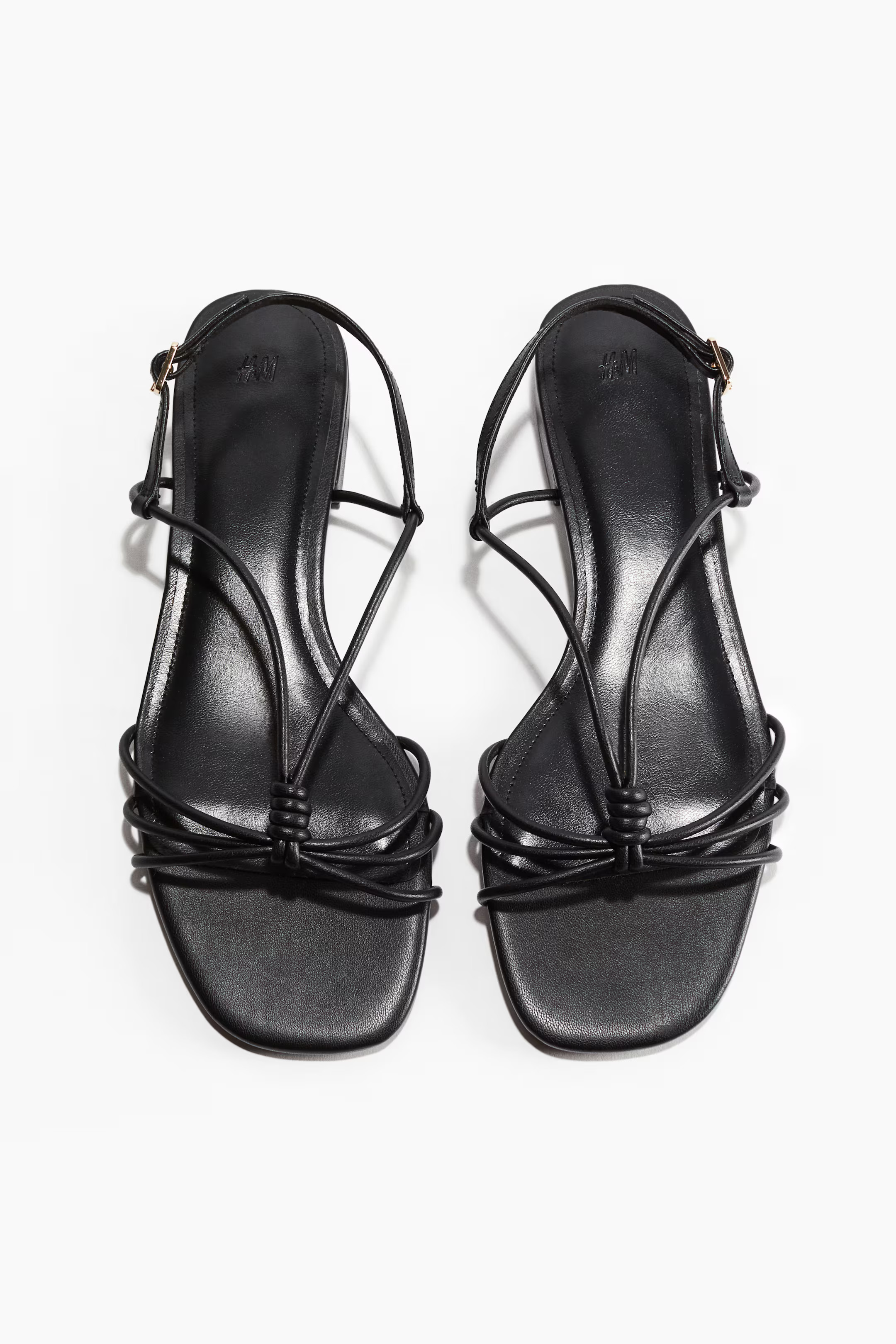 Strappy sandals - Black - Ladies | H&M GB | H&M (UK, MY, IN, SG, PH, TW, HK)
