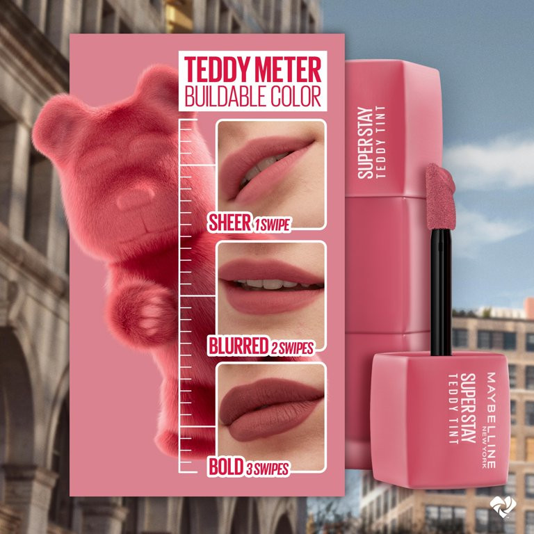 Maybelline Super Stay Teddy Tint, Long Lasting Matte Lip Stain, Current Mood, 0.17 fl oz | Walmart (US)