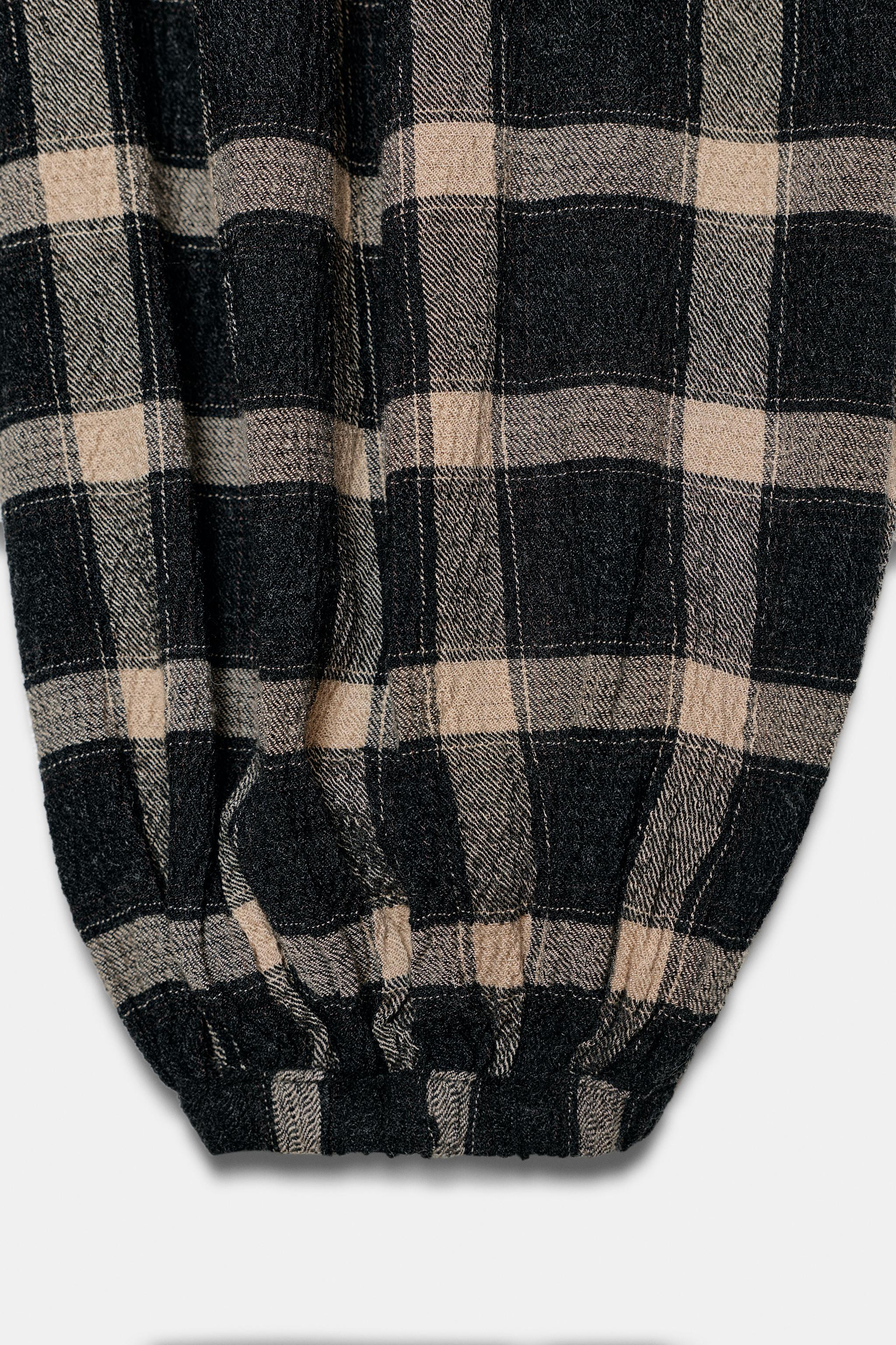 ZW COLLECTION CHECK BALLOON TROUSERS | Zara UK