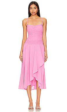 Free People Sparkling Moment Midi Dress in Sugar Magnolia from Revolve.com | Revolve Clothing (Global)