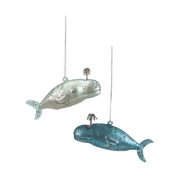 Deep Sea Whale Ornament - Set of 2 | Cailini Coastal