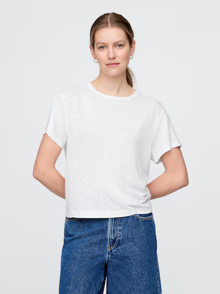 Linen-Blend T-Shirt | Gap (US)